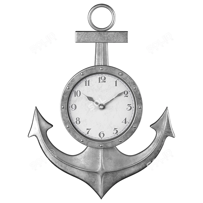 Vintage Anchor Watch 3D Model 3D model image 1