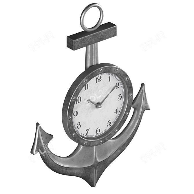 Vintage Anchor Watch 3D Model 3D model image 2