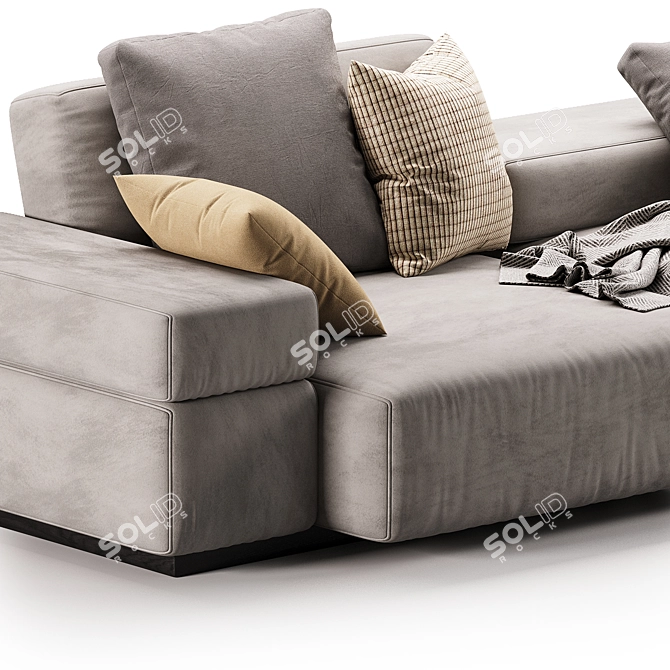 Modern Brick Lane 2-Seater Sofa 3D model image 3