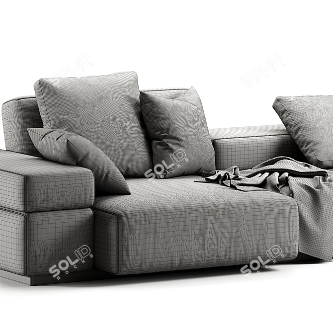 Modern Brick Lane 2-Seater Sofa 3D model image 4