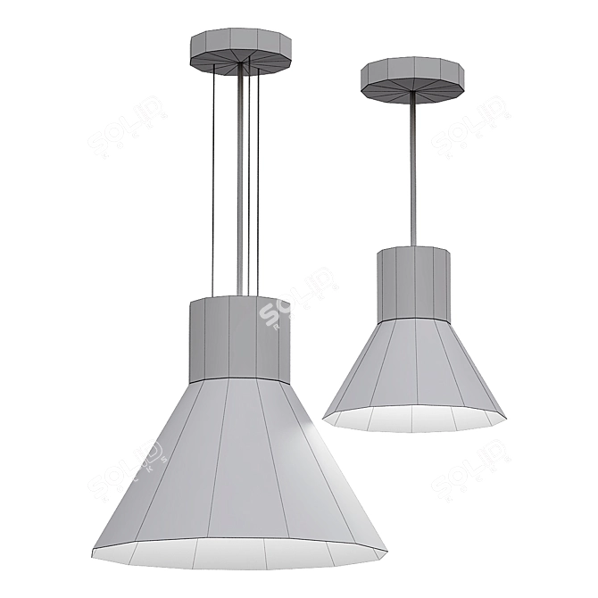 Modern Verner Pendant Lighting 3D model image 2