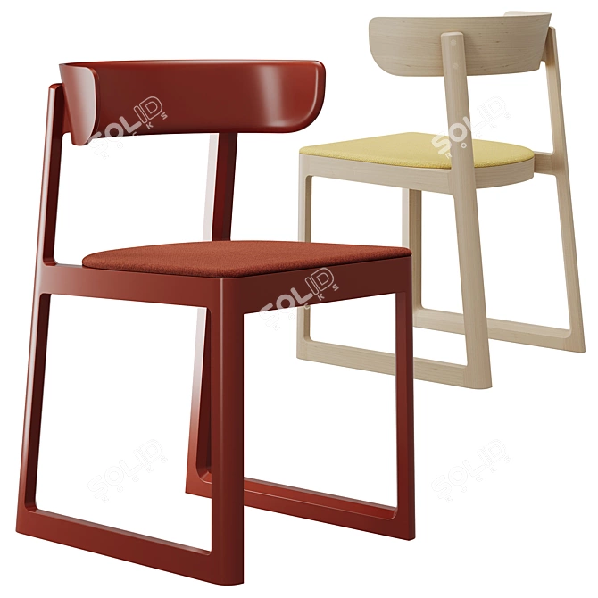 Stylish EN Chair by Maruni 3D model image 2