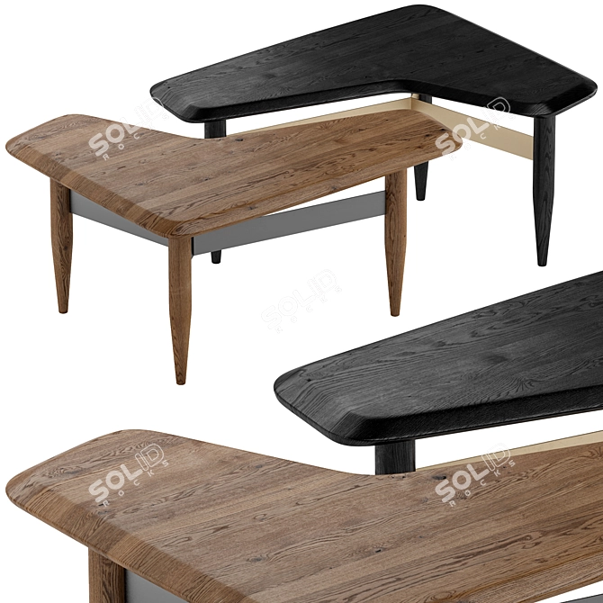 Nordic ST400 Wooden Coffee Table 3D model image 2
