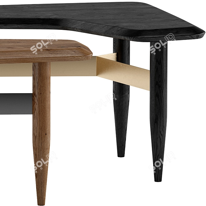 Nordic ST400 Wooden Coffee Table 3D model image 3