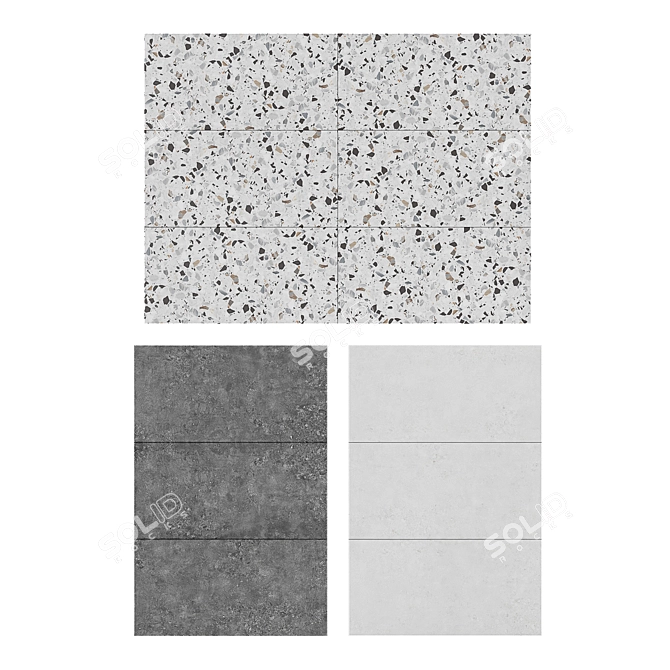 NT Ceramic Terrazzo Collection - 60x120 Semi-Matte 3D model image 2