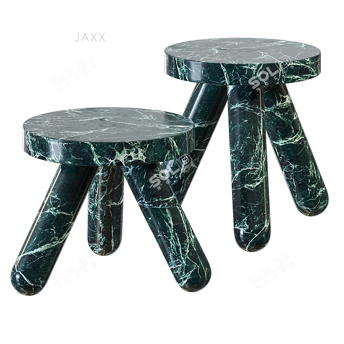 Marble Side Tables: JAXX Collection 3D model image 3