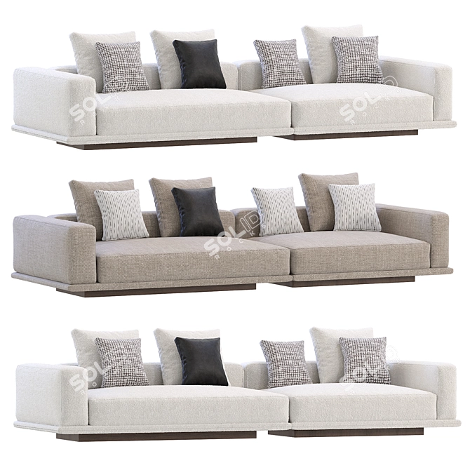  Sleek Minotti Horizon Sofa 3D model image 2