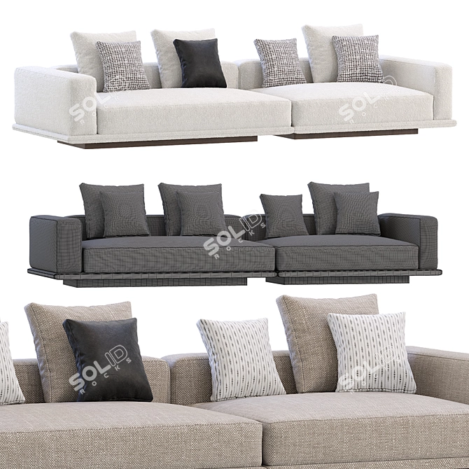  Sleek Minotti Horizon Sofa 3D model image 4