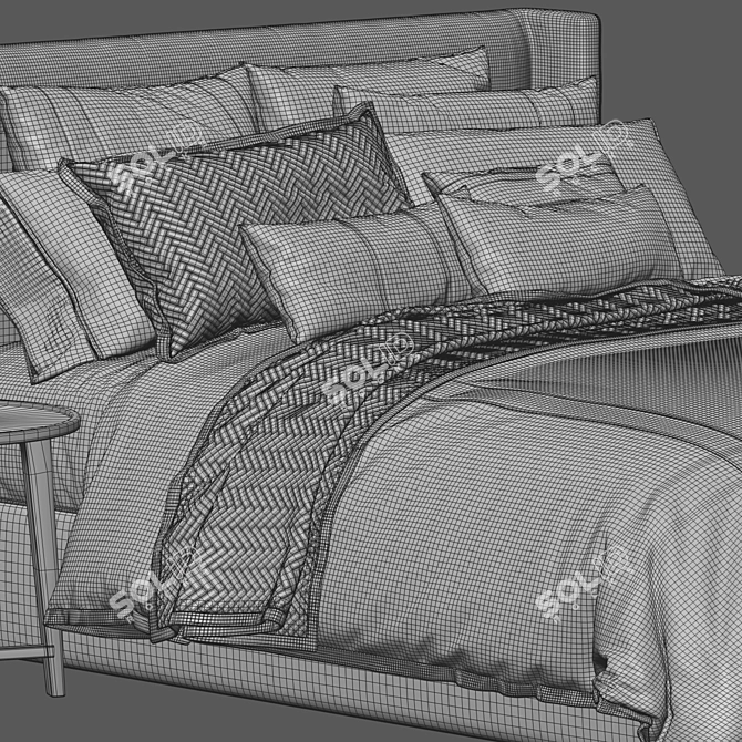 Luxury Lawson Bed 3D Model 3D model image 3