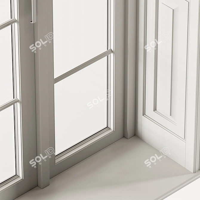 Versatile White Window Set 26 3D model image 3