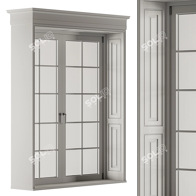 Versatile White Window Set 26 3D model image 5