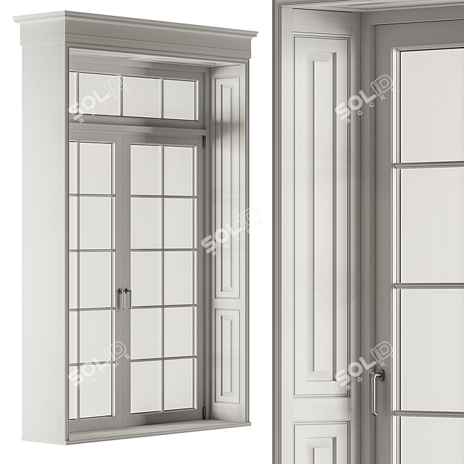 Versatile White Window Set 26 3D model image 6