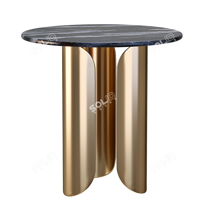 Luxury Olivya Stone Side Table 3D model image 3