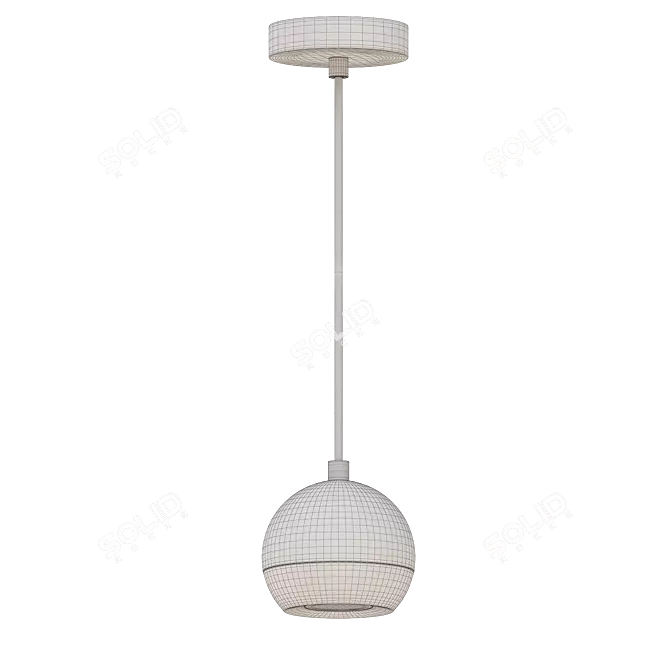 Elegant ODEON CEMETA Pendant Light 3D model image 2