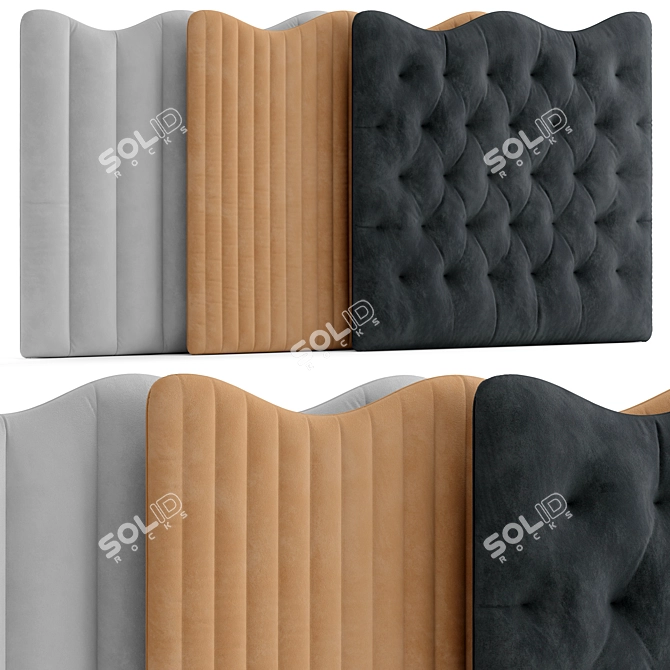 Versatile Headboard, 6 Color Options 3D model image 2