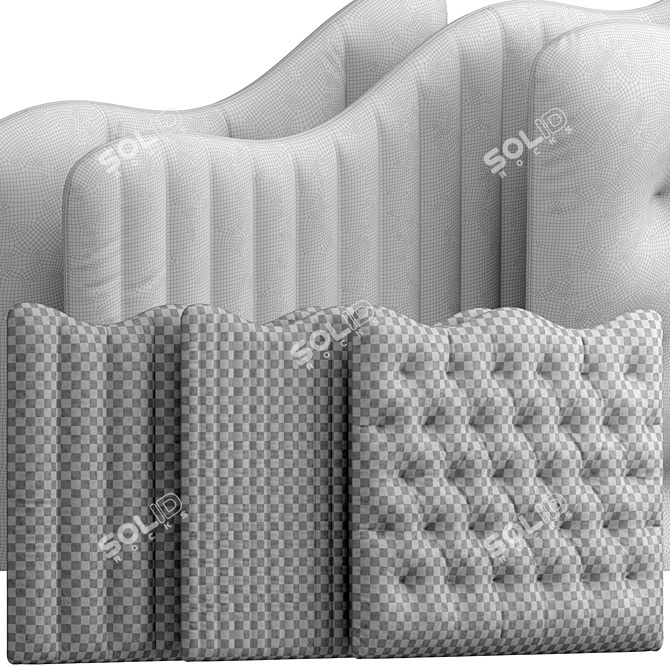 Versatile Headboard, 6 Color Options 3D model image 6