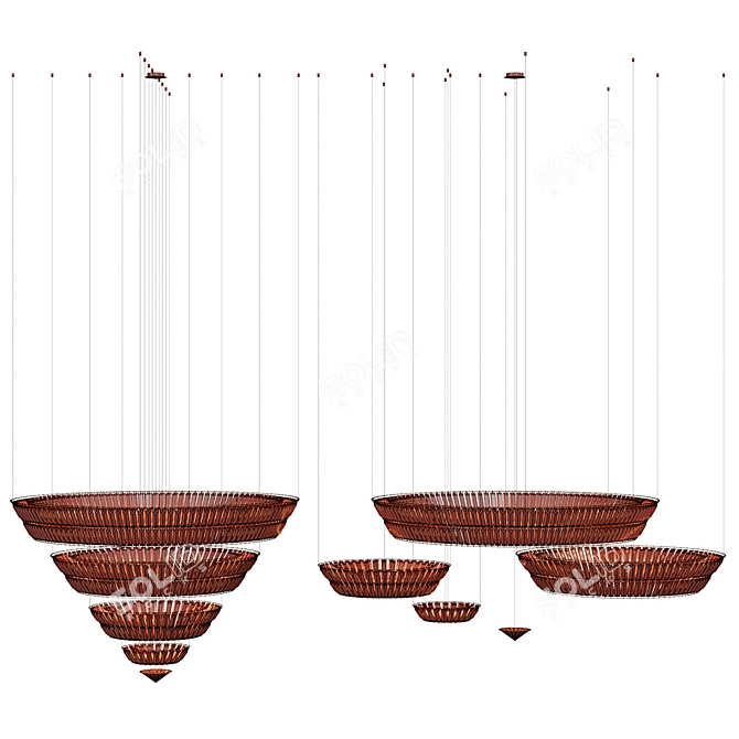 Luxury Marchetti Lab Suspension Light 3D model image 4