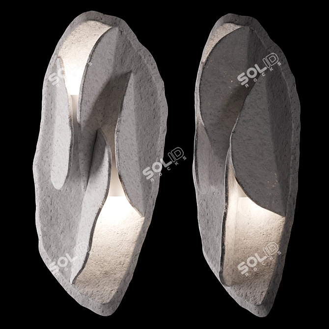 Shell Wall Lamp by Tayga Design 3D model image 1