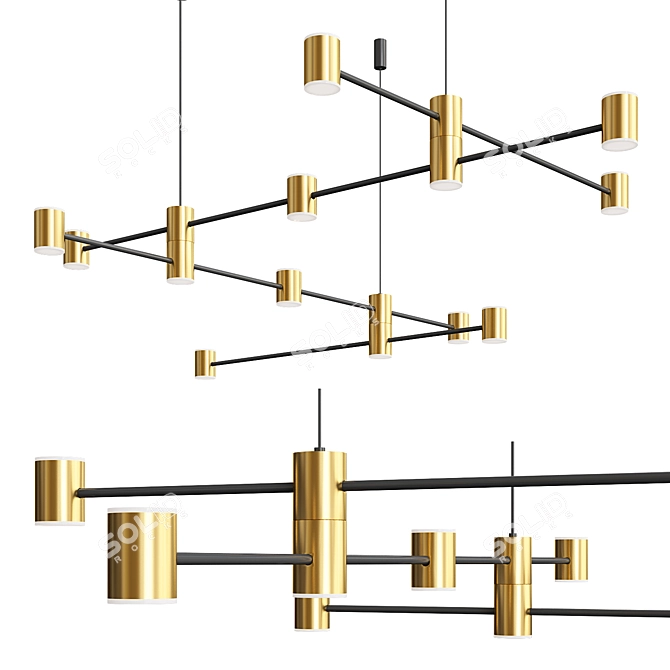 Elegant Anichita Chandelier 3D model image 1