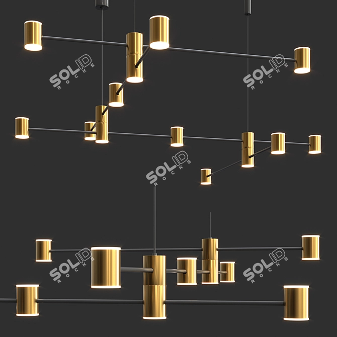 Elegant Anichita Chandelier 3D model image 2