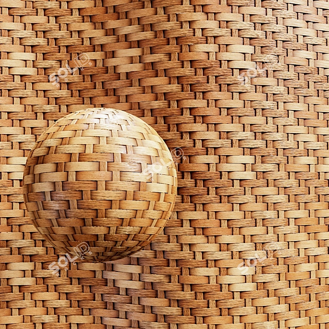 Bamboo Rattan Cane Material Bundle 3D model image 2