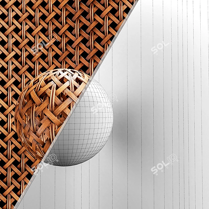 Bamboo Rattan Cane Material Bundle 3D model image 6