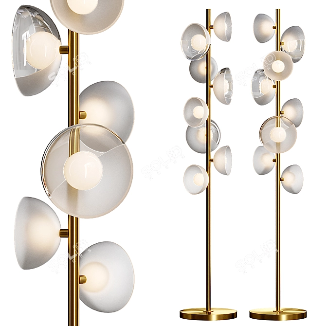 Sleek VINSENT FL Floor Light 3D model image 1