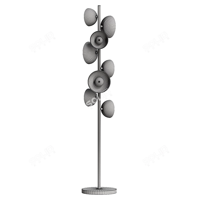 Sleek VINSENT FL Floor Light 3D model image 2