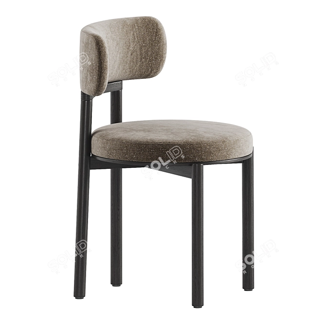 Modern Davis Dining Chair Set 3D model image 2