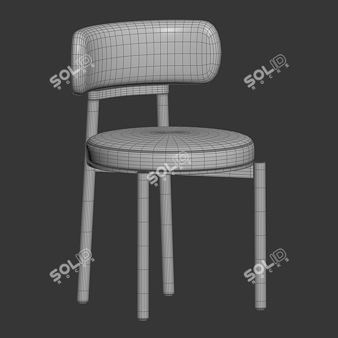 Modern Davis Dining Chair Set 3D model image 4