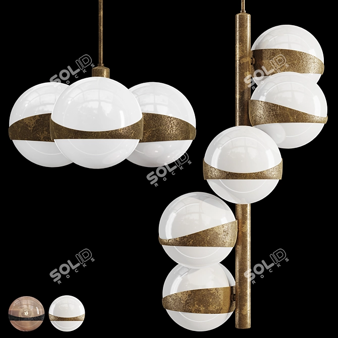 Kaira Suspension Lamp Collection 3D model image 1