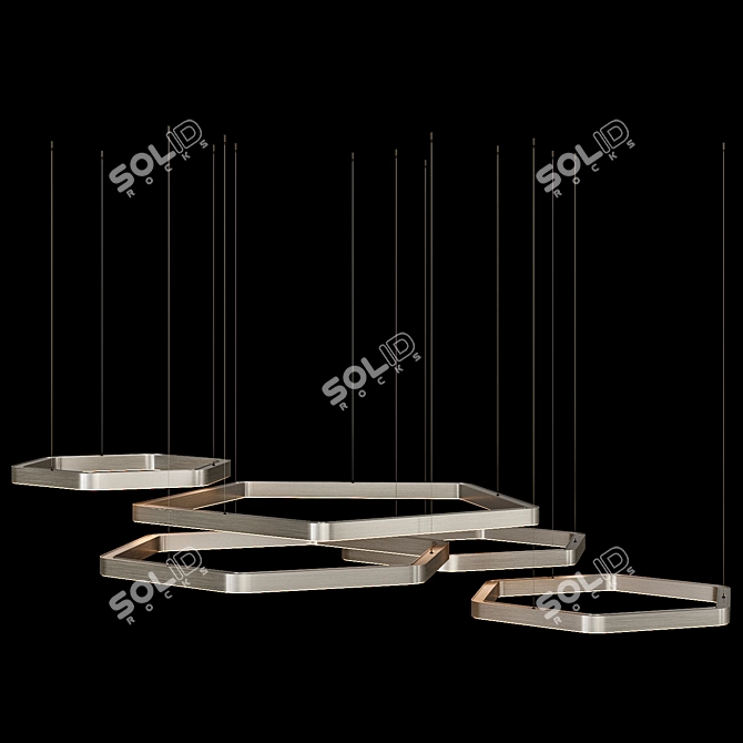 Geometric Pendant Light Collection 3D model image 3