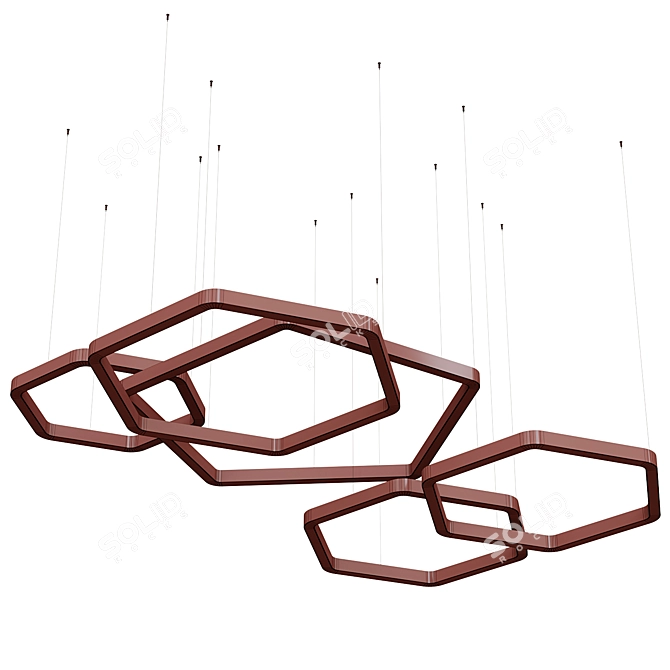 Geometric Pendant Light Collection 3D model image 5