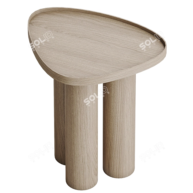 Brasero Oak Coffee Tables 3D model image 3