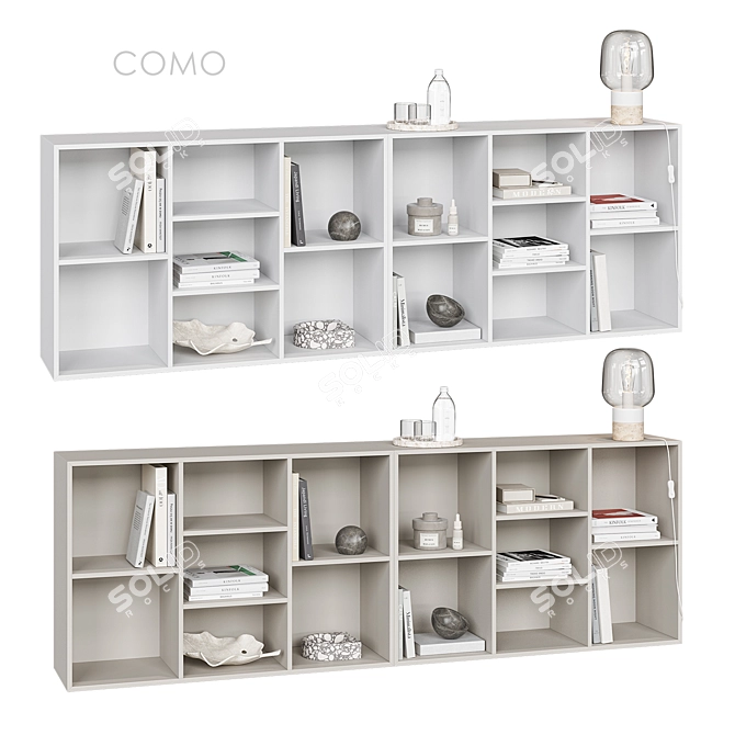 Minimalist Wall Shelf COMO 3D model image 3