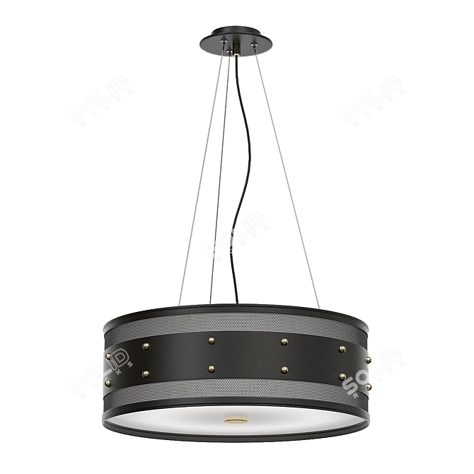 Rustic Industrial Hanging Light Fixture 3D model image 2