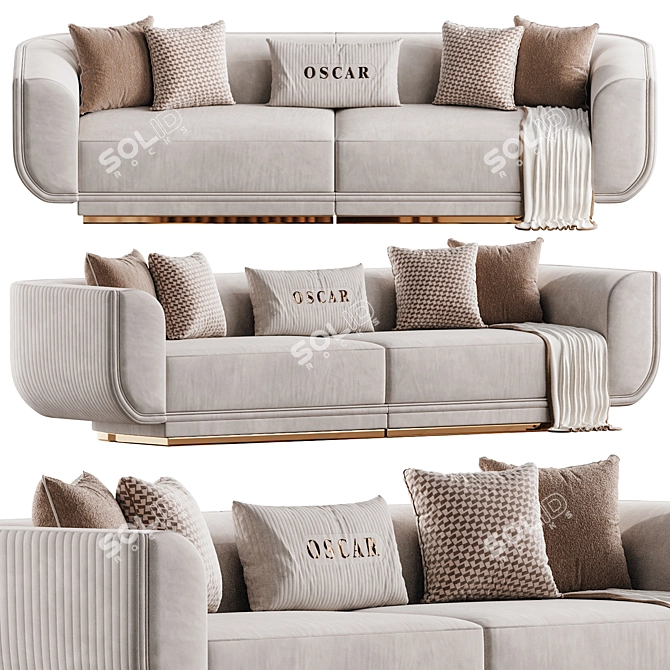 Luxury 2015 Oscar Sofa Set 3D model image 1