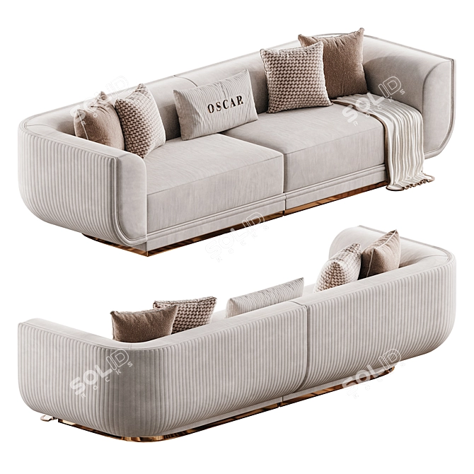 Luxury 2015 Oscar Sofa Set 3D model image 2