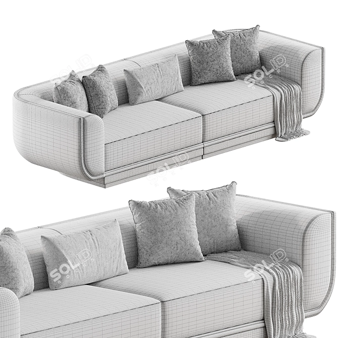 Luxury 2015 Oscar Sofa Set 3D model image 3