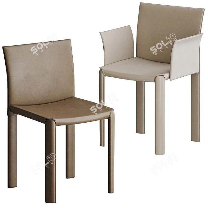 LERICI COLLI CASA Leather Chair 3D model image 12