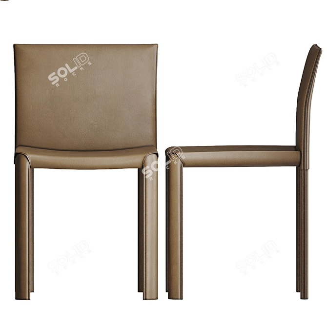 LERICI COLLI CASA Leather Chair 3D model image 3