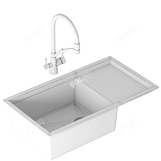 Zorg Light ZL Kitchen Sink 3D model image 3
