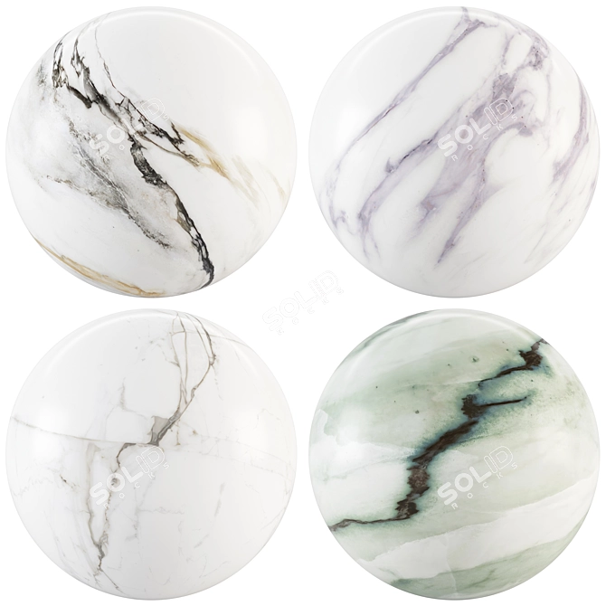 Luxury Marble Texture Collection 3D model image 1