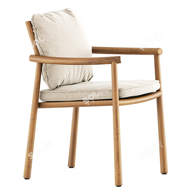 Tribu Ukiyo Armchair: Elegant Design 3D model image 3