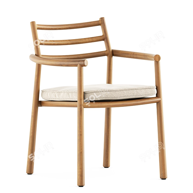 Tribu Ukiyo Armchair: Elegant Design 3D model image 5