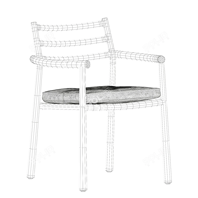 Tribu Ukiyo Armchair: Elegant Design 3D model image 6