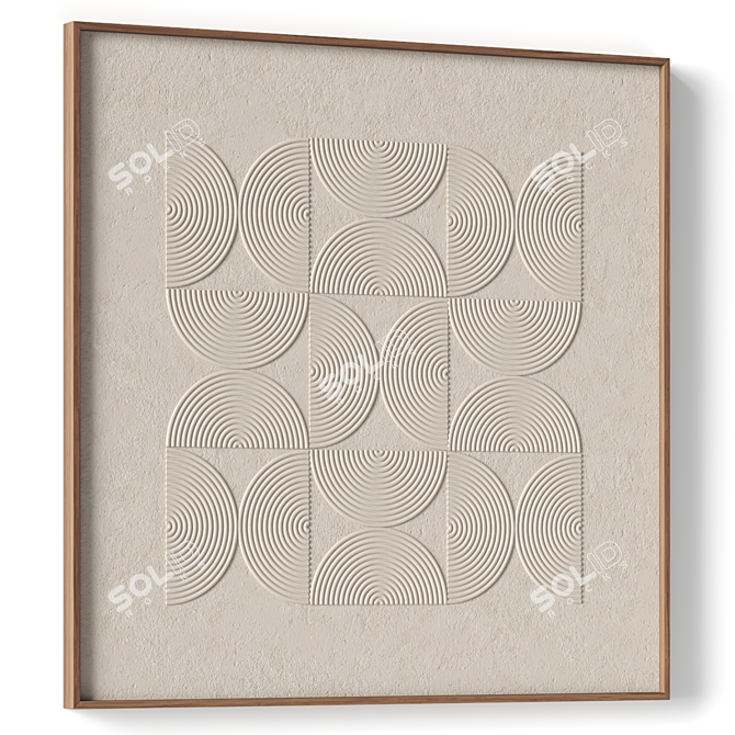 Stone Relief Wall Art Decor 3D model image 5