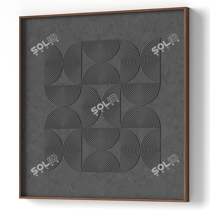 Stone Relief Wall Art Decor 3D model image 6