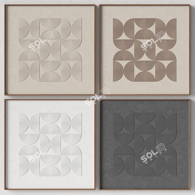 Stone Relief Wall Art Decor 3D model image 8