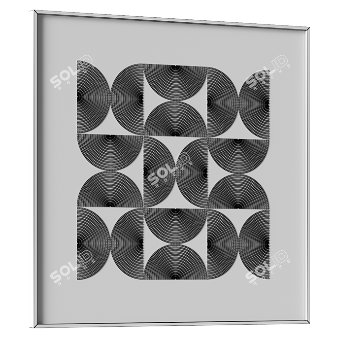 Stone Relief Wall Art Decor 3D model image 12